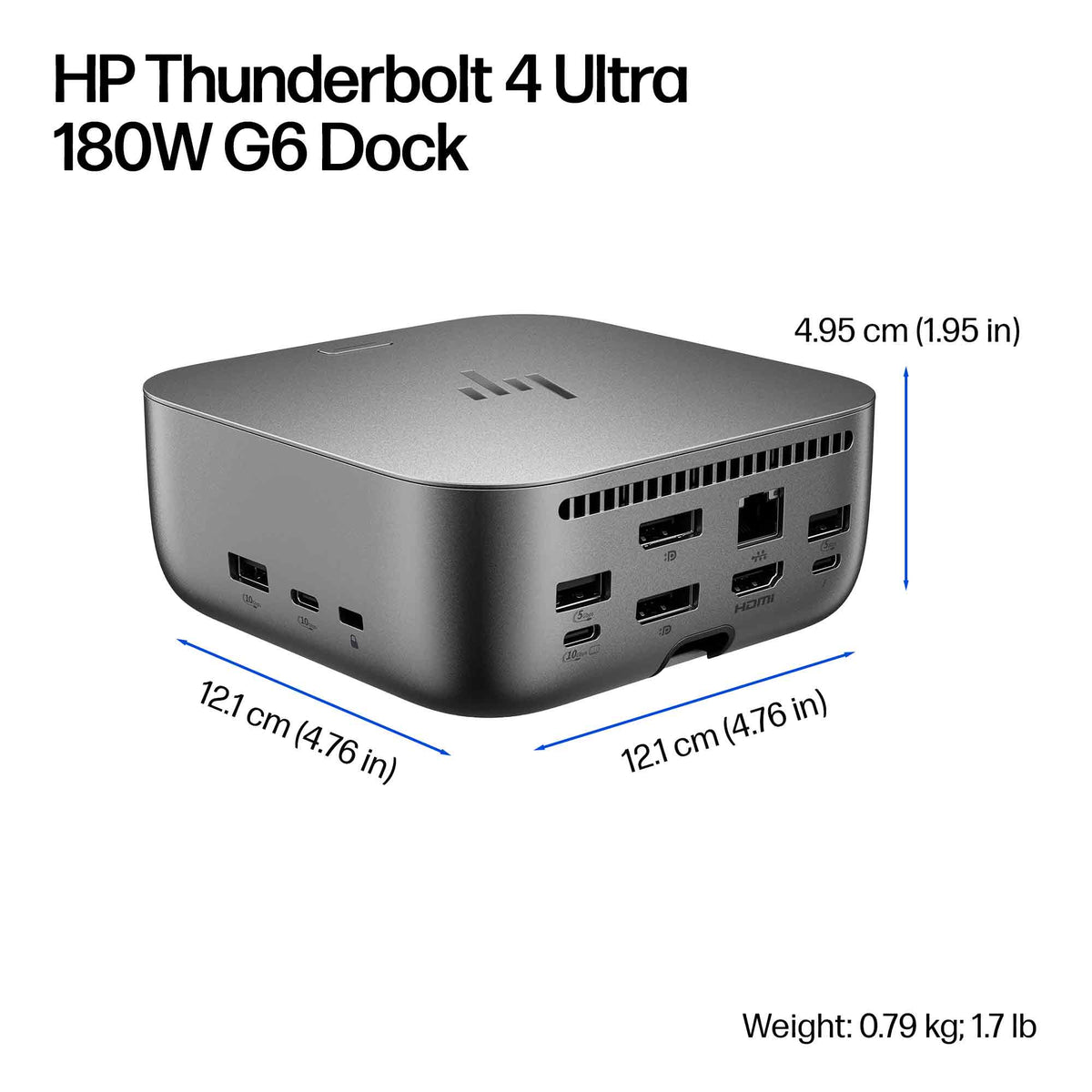 HP Thunderbolt 4 Ultra 180W G6 Dock Docking Station, 180W Power Delivery, image 6