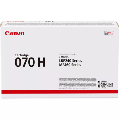 Canon 070H Genuine Black Toner Cartridge, 10,200 Pages
