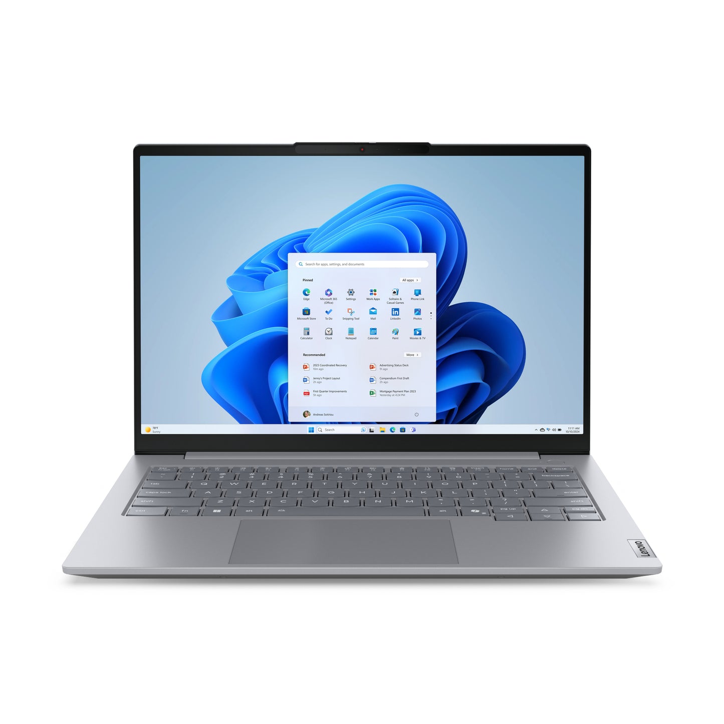 Lenovo ThinkBook 14 G8 IRL Intel Core 7 240H Laptop 35.6 cm (14") WUXGA 16 GB DDR5-SDRAM 512 GB SSD Wi-Fi 6E (802.11ax) Windows 11 Pro English Grey
