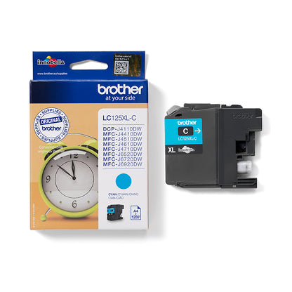 Brother LC-125XLC Genuine Cyan High-Yield Ink Cartridge, 1,200 Pages, image 3