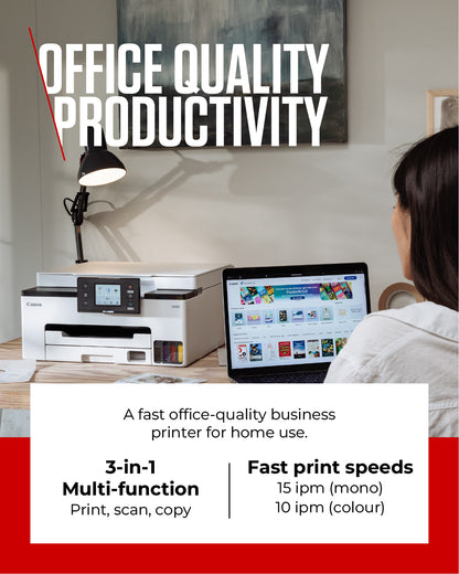 Canon MAXIFY GX2050 A4 Colour Inkjet Multifunction Printer, 9ppm, Duplex, Wi-Fi, image 3