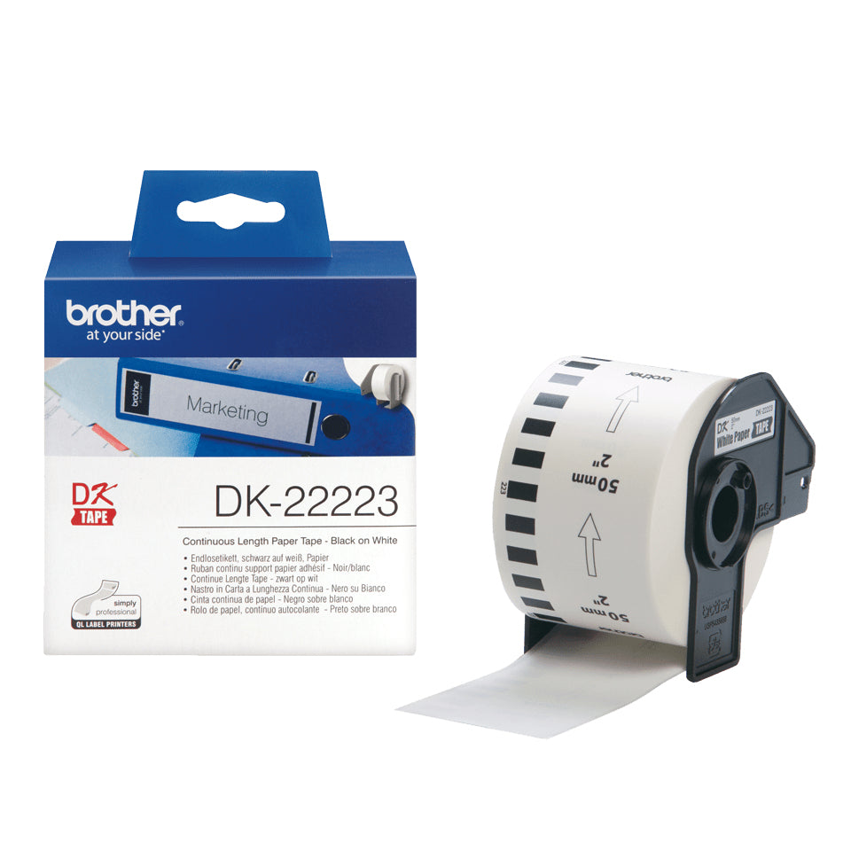Brother DK-22223 printer label White