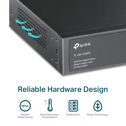 TP-Link 28-Port Gigabit Easy Smart Switch with 24-Port PoE+, image 6