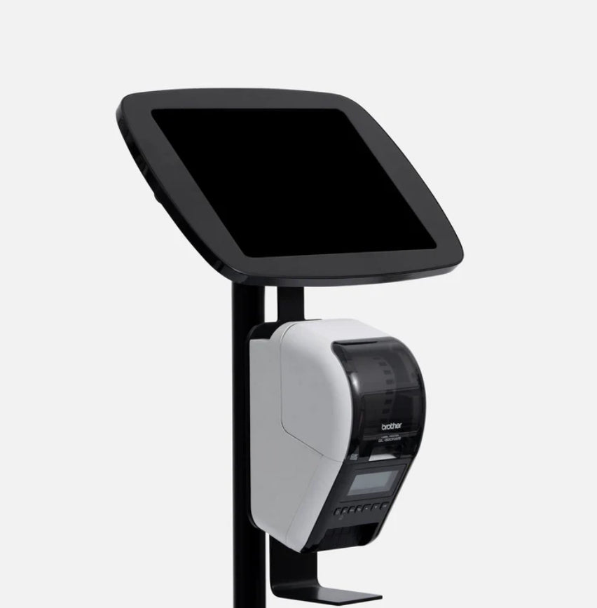 Bouncepad Floorstanding with Brother Printer mount tablet security enclosure Black 31.5 cm (12.4")