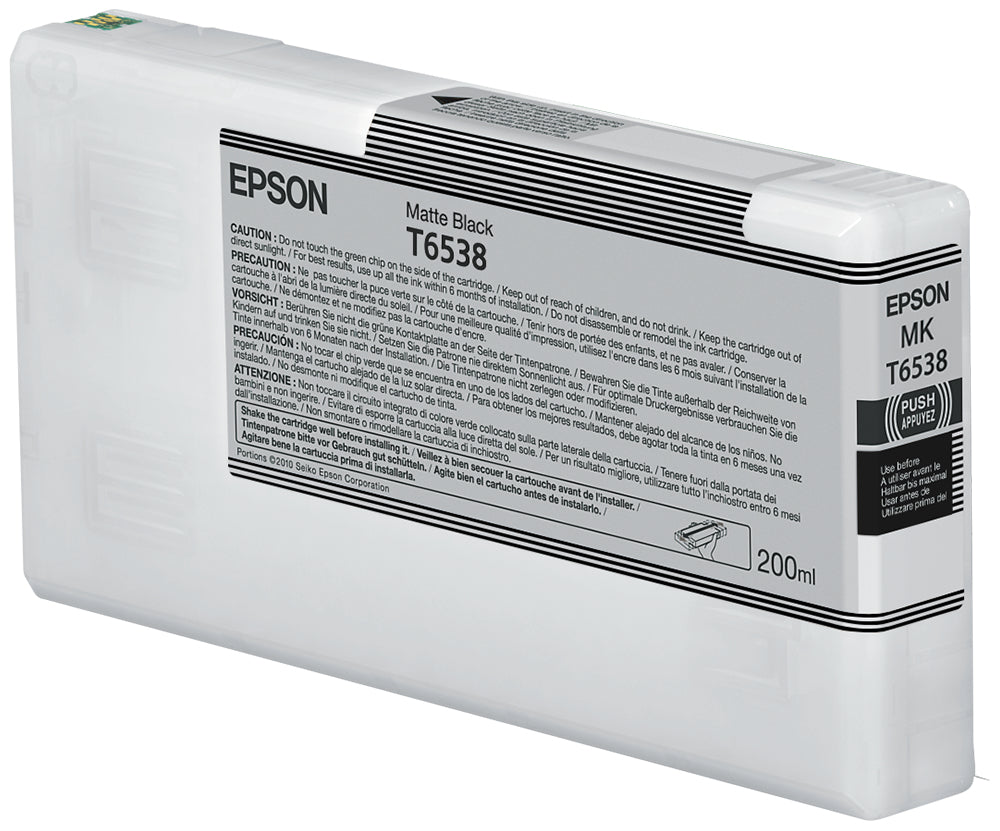 Epson T6538 Genuine Black Ink Cartridge, image 2
