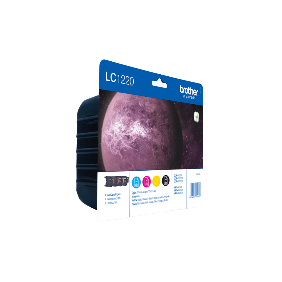 Brother LC-1220 Genuine 4-Colour Ink Multipack, 300 Pages, image 2