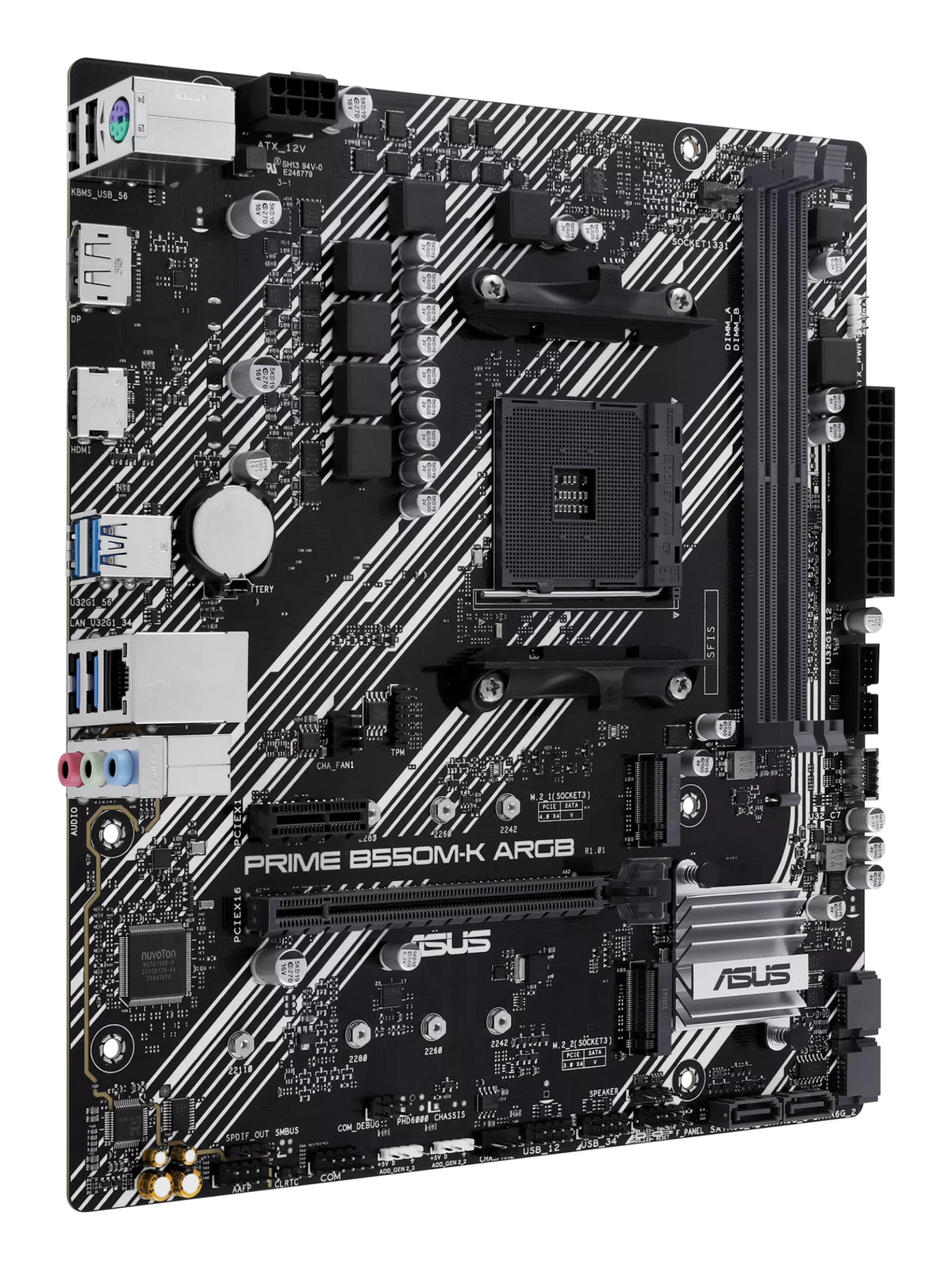 ASUS PRIME B550M-K ARGB AMD B550 Socket AM4 micro ATX, image 3