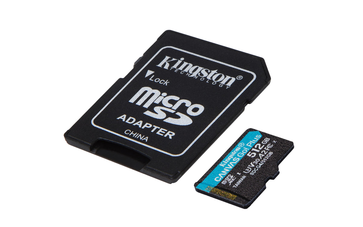 Kingston 512GB microSDXC Canvas Go Plus Gen4 200MB/s A2 U3 V30 Card + Adapter, image 3