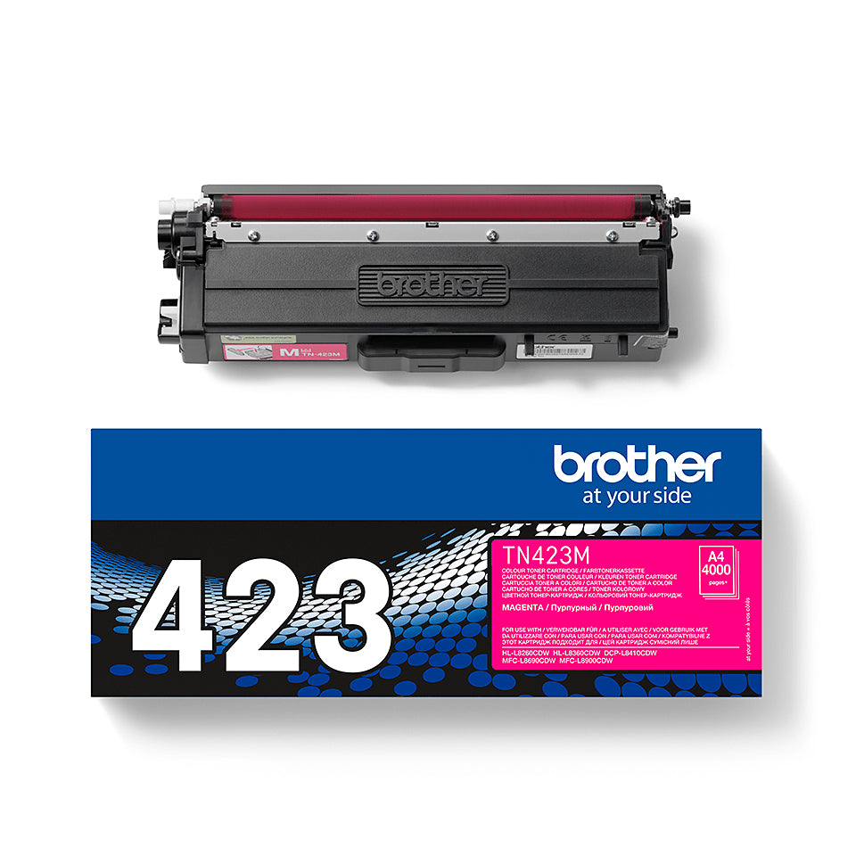 Brother TN-423M Genuine Magenta High-Yield Toner Cartridge, 4,000 Pages, image 2