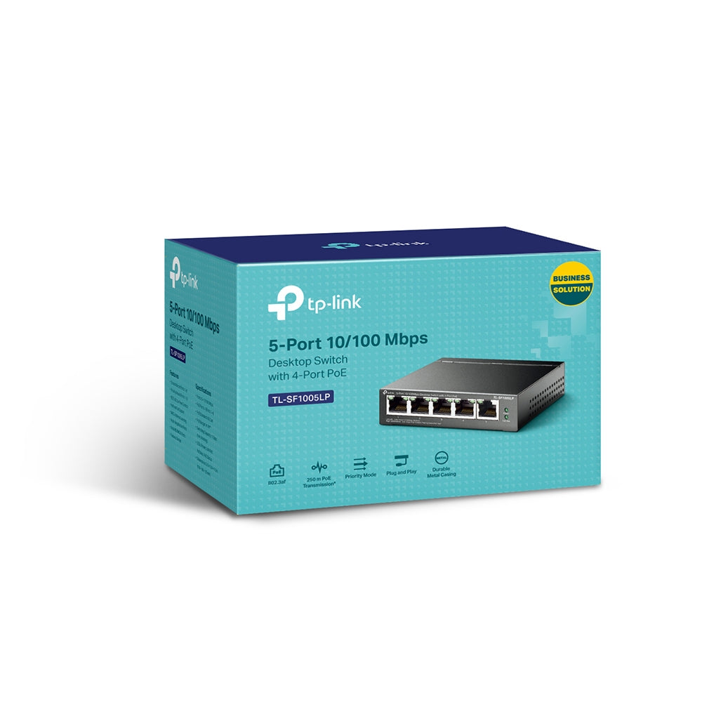 TP-Link 5-Port 10/100Mbps Desktop Switch with 4-Port PoE Fast Ethernet Unmanaged, image 3