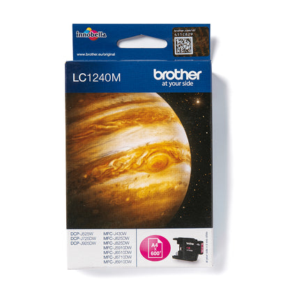 Brother LC-1240M Genuine Magenta Ink Cartridge, 600 Pages