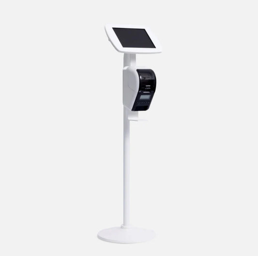 Bouncepad Floorstanding with Brother Printer mount tablet security enclosure White 31.5 cm (12.4")