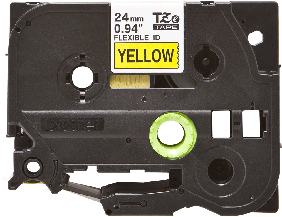 Brother TZe-FX651 Black on Yellow Label Tape, 24mm x 8m, image 2