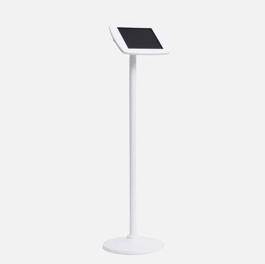 Bouncepad Original Floorstanding (inc USB Cable) | Exposed Front Camera and Home Button | White | Samsung Galaxy Tab A9 and A11 8.7 Inch (2023 - 2025)