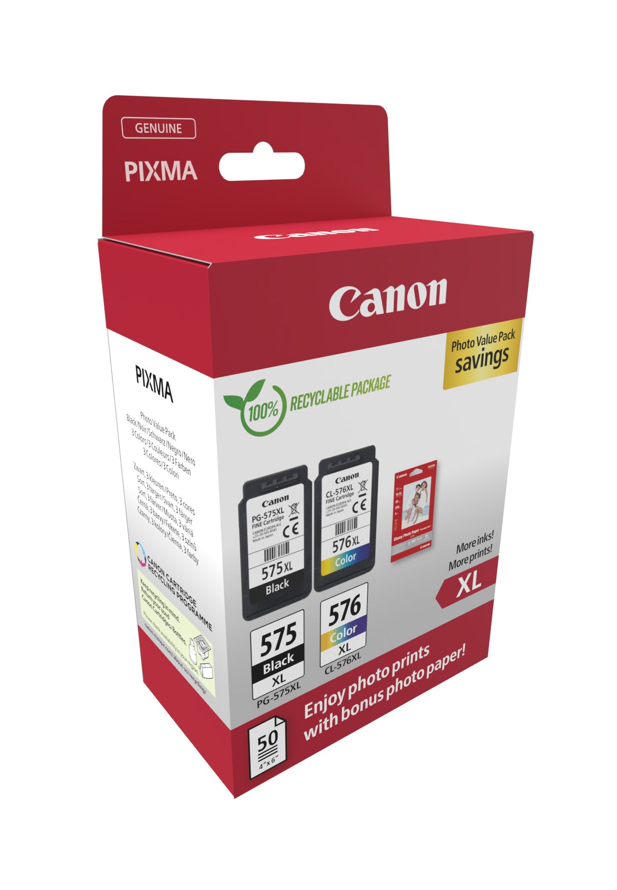 Canon 5437C006 Genuine 4-Colour High-Yield Ink Multipack, image 2