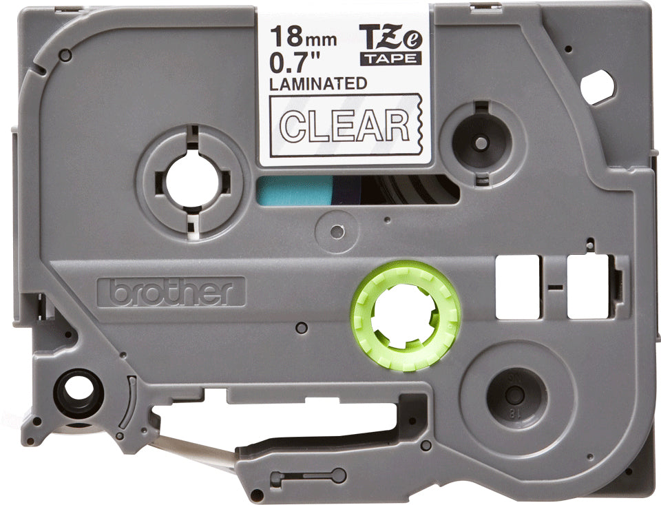 Brother TZe-145 White on Transparent Laminated Tape, 18mm x 8m, image 3