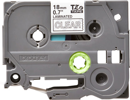 Brother TZe-145 White on Transparent Laminated Tape, 18mm x 8m, image 3
