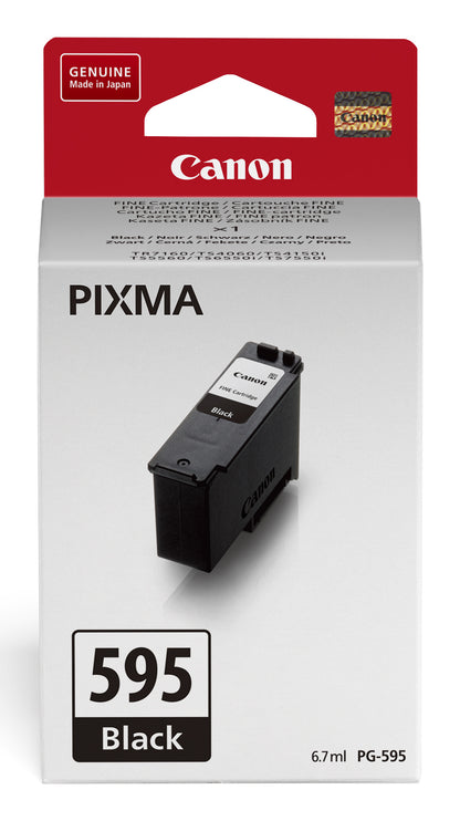 Canon PG-595 Genuine Black Ink Cartridge, 180 Pages, image 2