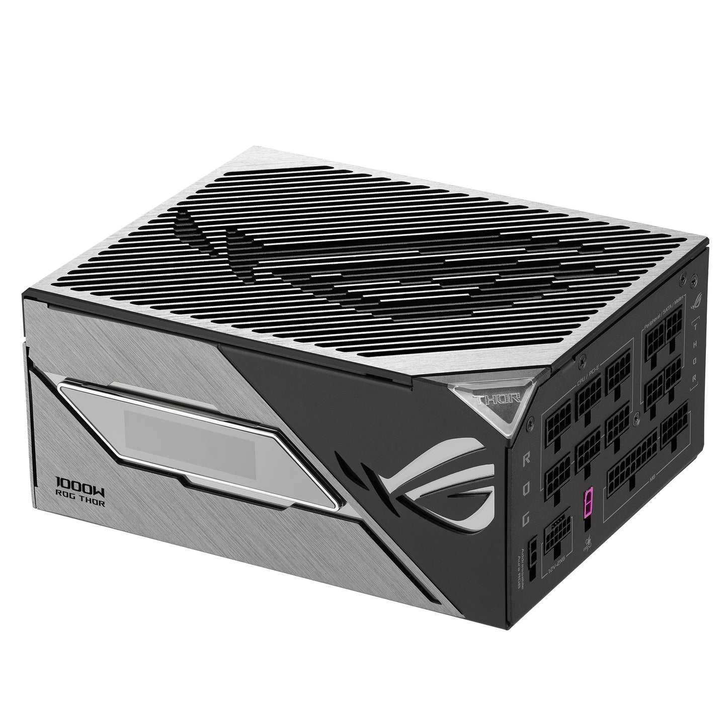 Asus 1000W ROG Thor Platinum III PSU, ATX 3.1, Fully Modular, 80+ Platinum, RGB Lighting, OLED Display, GaN MOSFET, GPU-First, Lambda A++