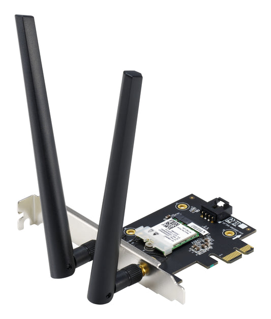 Asus (PCE-AX1800) AX1800 Wireless Dual Band PCI Express Wi-Fi 6 Adapter, Bluetooth 5.2,  WPA3, OFDMA & MU-MIMO, Low Profile Bracket Included