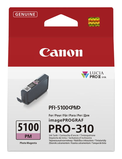 Canon PFI-5100 Genuine Photo Magenta Ink Cartridge