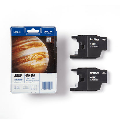 Brother LC-1240 Genuine Black Ink Cartridge 2-Pack, 600 Pages, image 3
