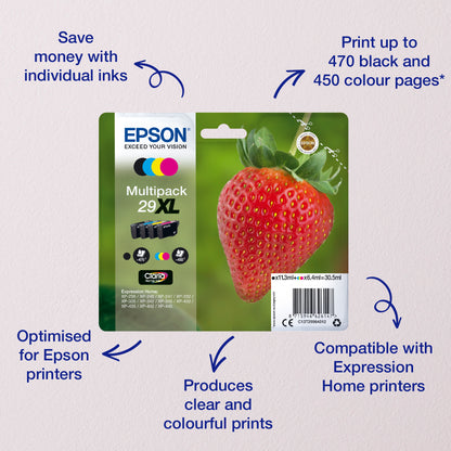 Epson 29 Genuine Magenta Ink Cartridge, 180 Pages, image 4