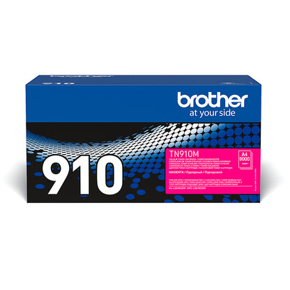 Brother TN-910M Genuine Magenta Toner Cartridge, 9,000 Pages