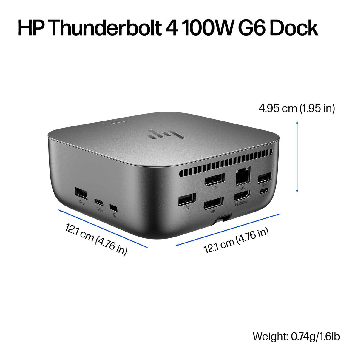 HP Thunderbolt 4 100W G6 Dock Docking Station, 100W Power Delivery, image 5