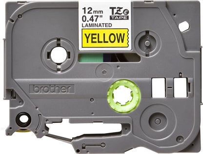 Brother TZe-631 Black on Yellow Label Tape, 12mm x 8m