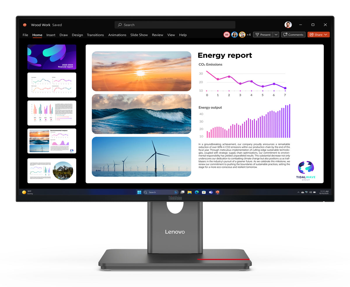 Lenovo ThinkVision P24Q-40 Monitor 23.8" QHD IPS Monitor, 120Hz, image 2