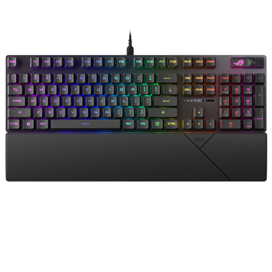 Asus ROG STRIX SCOPE II RX Red Mechanical RGB Gaming Keyboard, ROG RX Red Switches, IP57, Sound Dampening, PBT Keycaps, Intuitive Controls