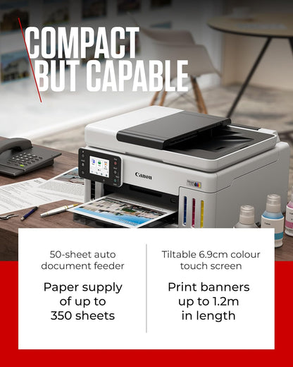 Canon MAXIFY GX6150 A4 Colour Inkjet Multifunction Printer, Duplex, Wi-Fi, image 3