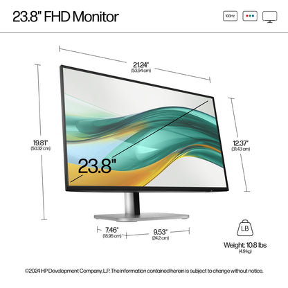 HP Series 5 Pro 23.8 inch FHD Monitor - 524pf 23.8" Full HD IPS Monitor, 100Hz, image 5
