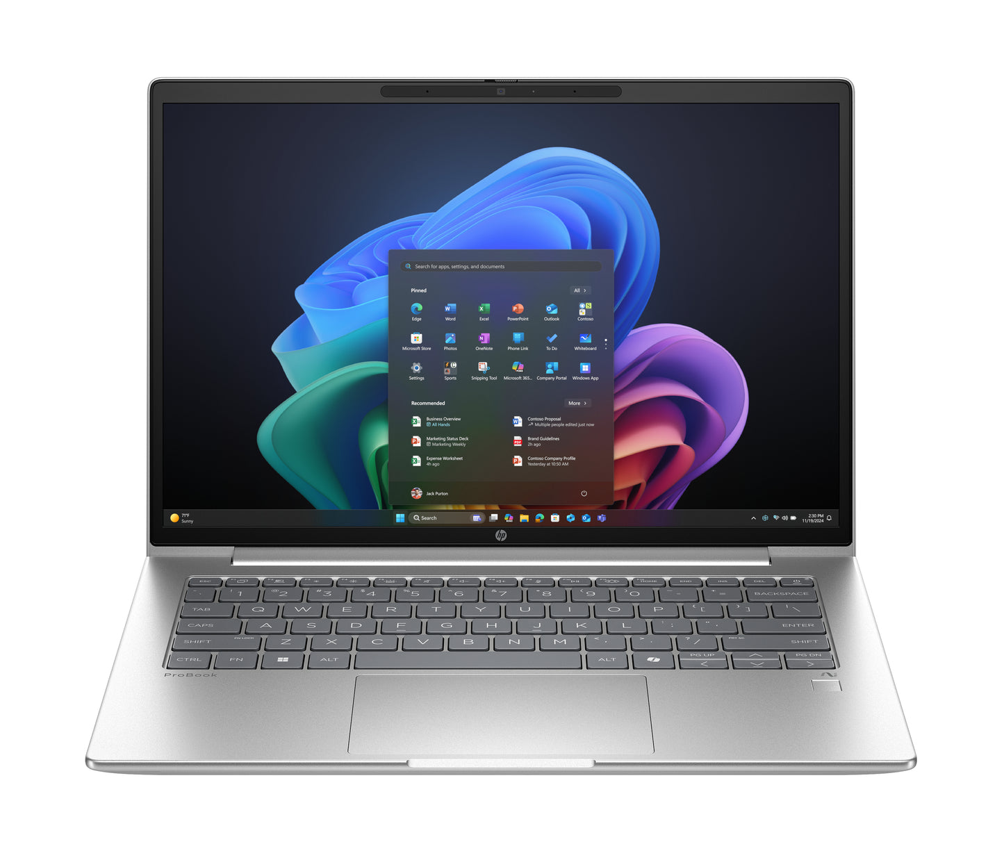 HP ProBook 4 G1q Next Gen AI PC Copilot+ PC Qualcomm Snapdragon X1-26-100 Laptop 35.6 cm (14") WUXGA 16 GB LPDDR5x-SDRAM 512 GB SSD Wi-Fi 6E (802.11ax) Windows 11 Pro Silver