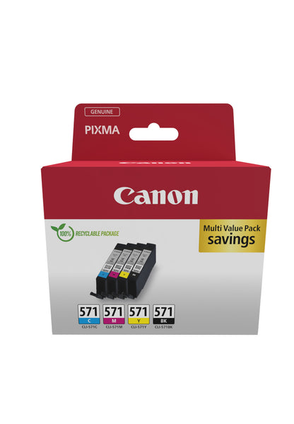 Canon 0386C008 Genuine 4-Colour Ink Multipack