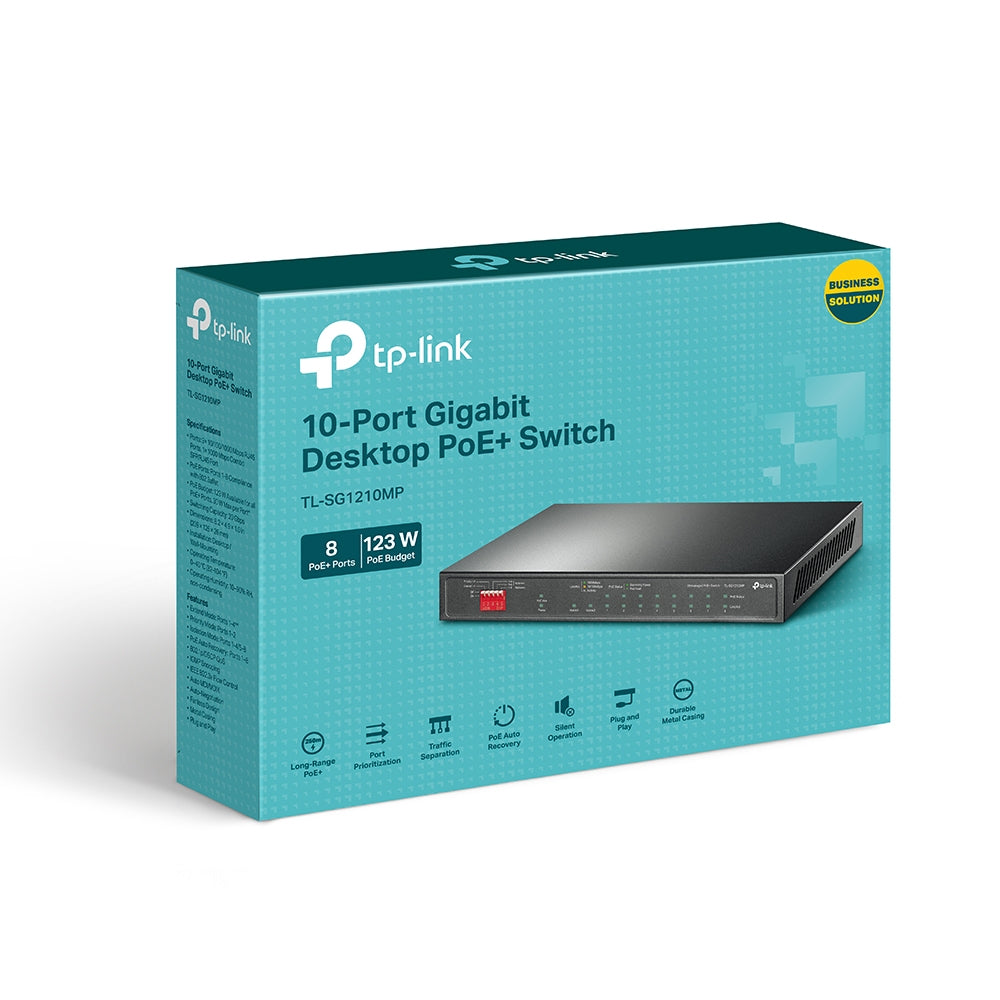 TP-Link TL-SG1210MP 9-Port Gigabit PoE+ Unmanaged Switch, image 4