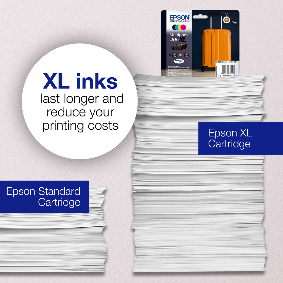 Epson 405 Genuine Cyan Ink Cartridge, image 3