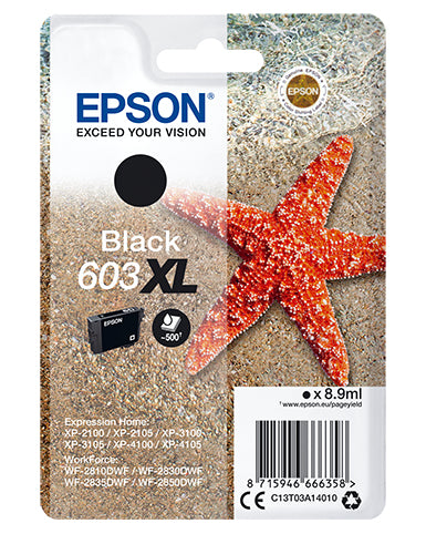 Epson 603XL Genuine Black High-Yield Ink Cartridge