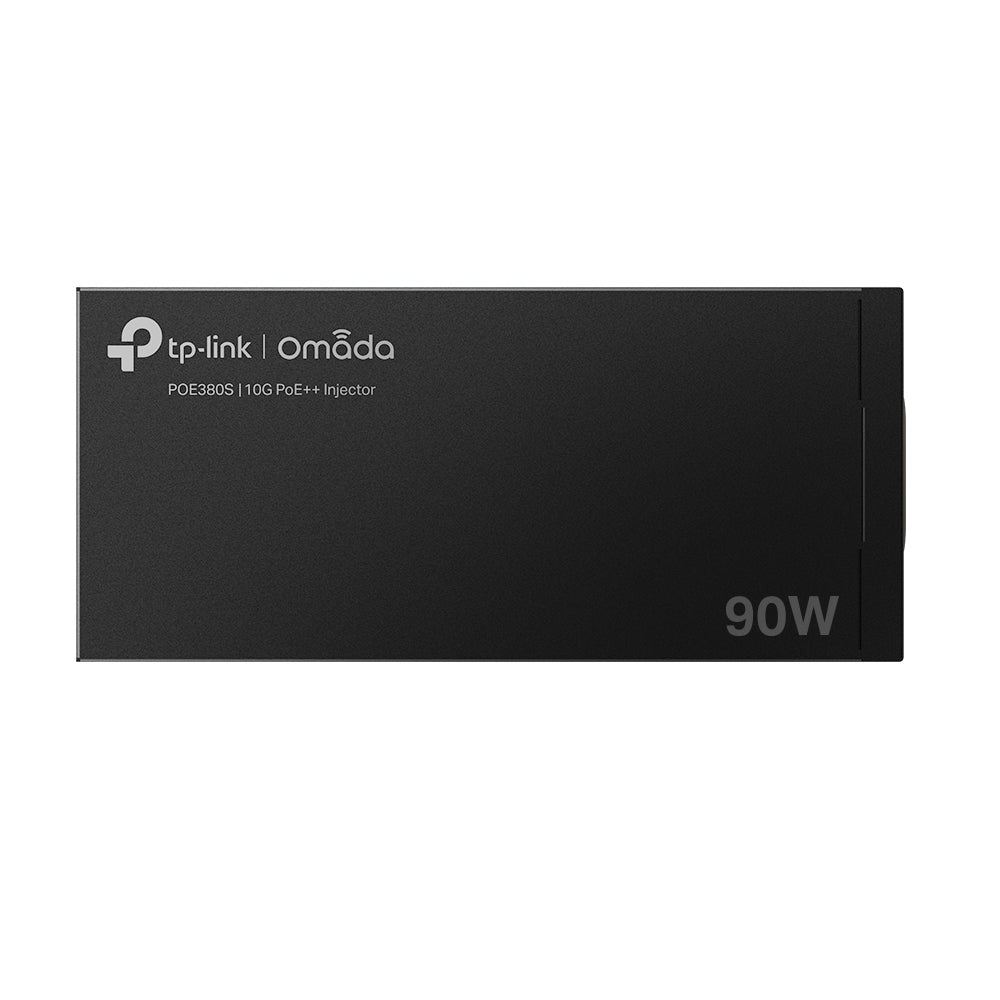 TP-LINK (POE380S) Omada 90W 10G PoE++ Injector, 2x 10Gbps Ports, Up to 90W, Wall-Mounting/Desktop