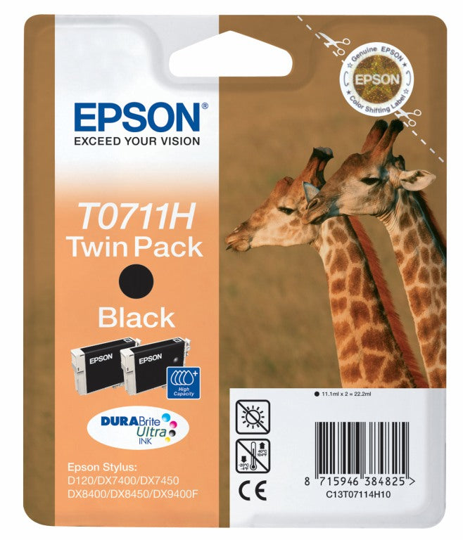 Epson T0711H Genuine Black Ink Cartridge, image 2