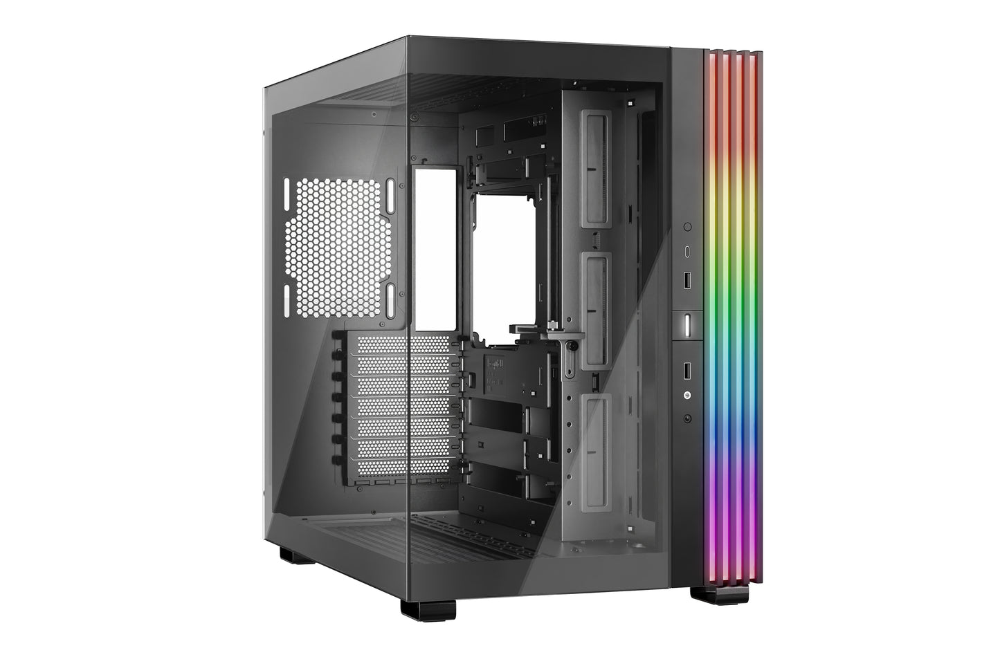 Be Quiet! Light Base 600 DX ARGB Gaming Case w/ Glass Front & Side, ATX, Invertible, 1.33M ARGB Strip & Controller, USB-C, Asus BTF Compatible, Black