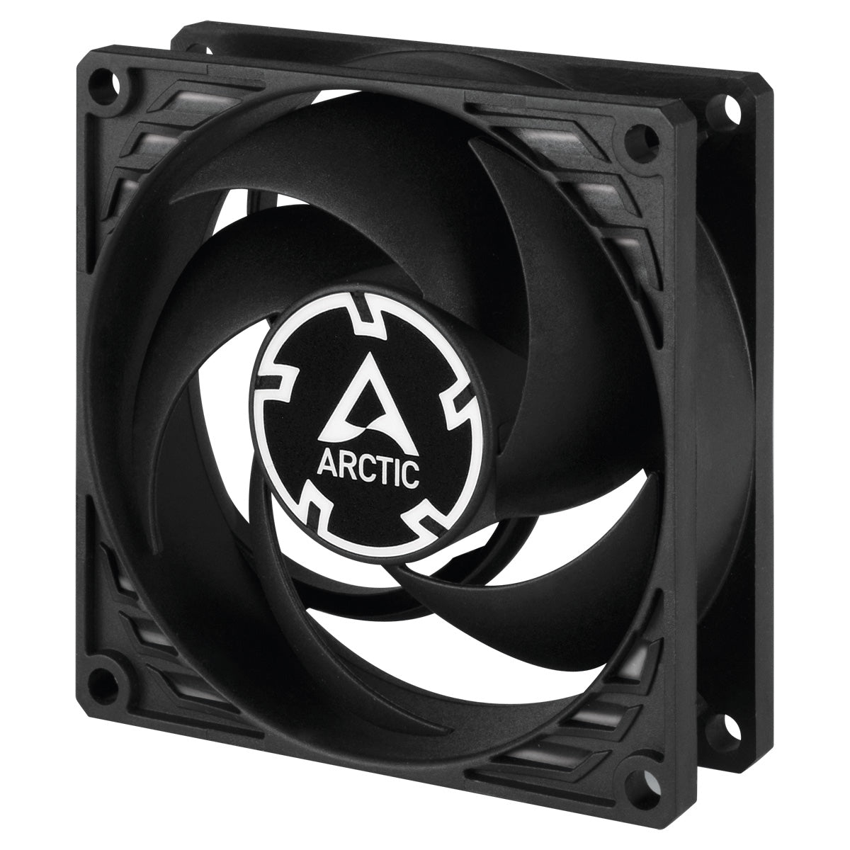 ARCTIC P8 Silent Pressure-optimised Extra Quiet 80mm Case Fan, Black, Fluid Dynamic, 1600 RPM. Black