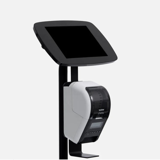 Bouncepad Floorstanding with Brother Printer mount tablet security enclosure Black 31.5 cm (12.4")