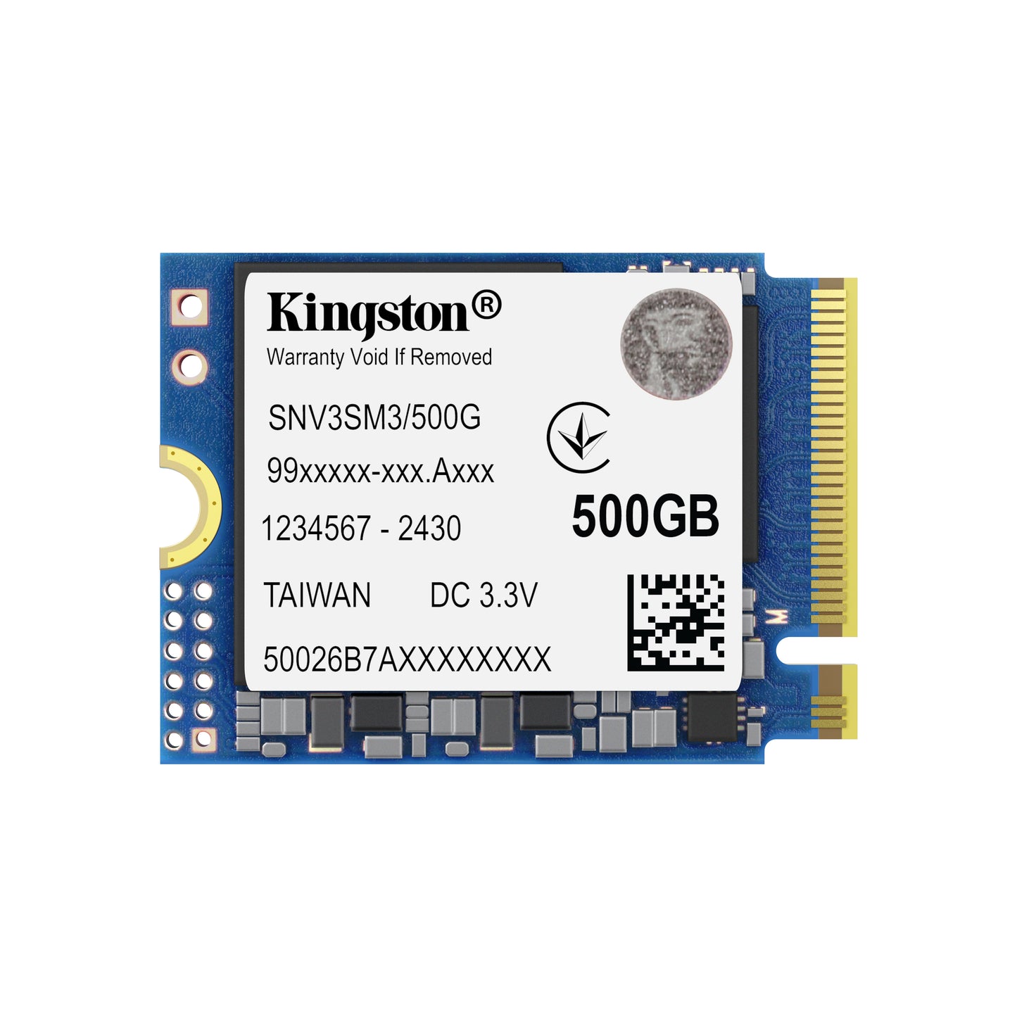 Kingston 500GB NV3 M.2 NVMe Gen4 SSD, M.2 2230, PCIe4, R/W  5000/3000 MB/s