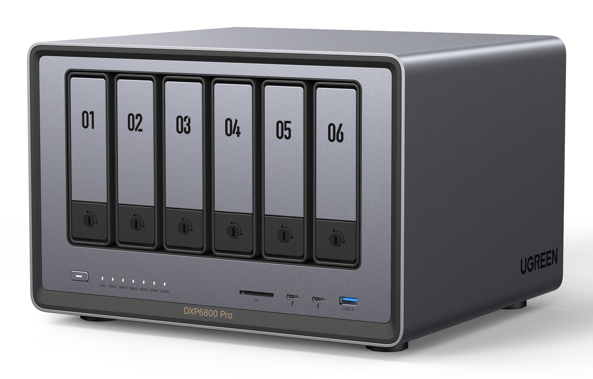 Ugreen NASync DXP6800Pro NAS Desktop Intel Core i5-1235U 8 GB DDR5 UGOS Pro Black, Grey, image 2