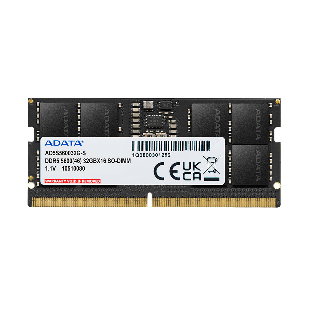 Adata Standard 16GB, DDR5, 5600MHz (PC5-44800), CL46, 1.1V, SODIMM Memory