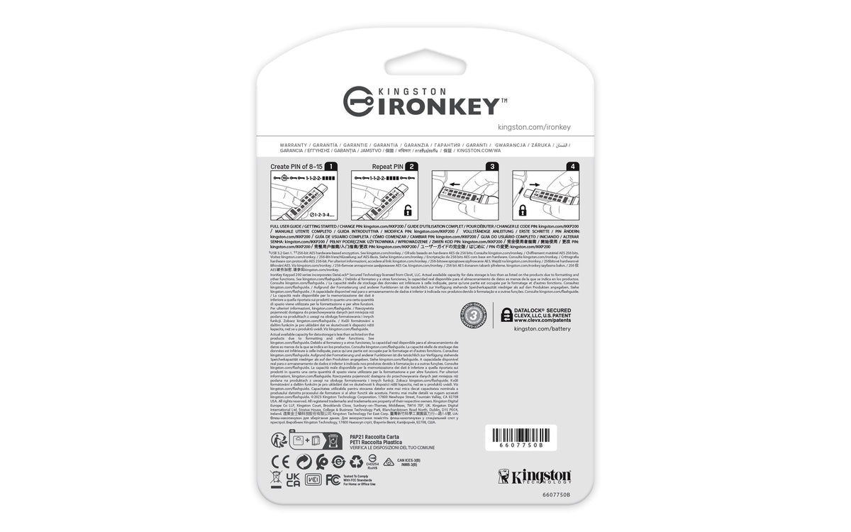 Kingston IronKey 64GB USB-C Keypad 200C, FIPS 140-3 Lvl 3 AES-256, image 2