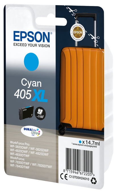 Epson 405XL Genuine Cyan High-Yield Ink Cartridge
