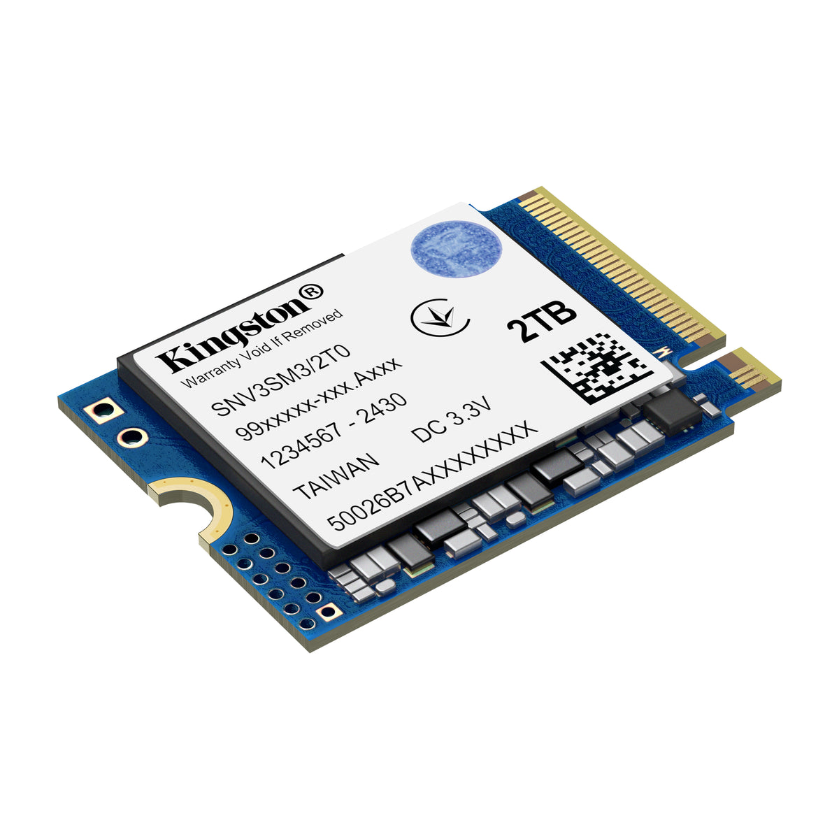 Kingston NV3 2TB M.2 PCIe 4.0 NVMe SSD, SNV3SM32T0, image 2